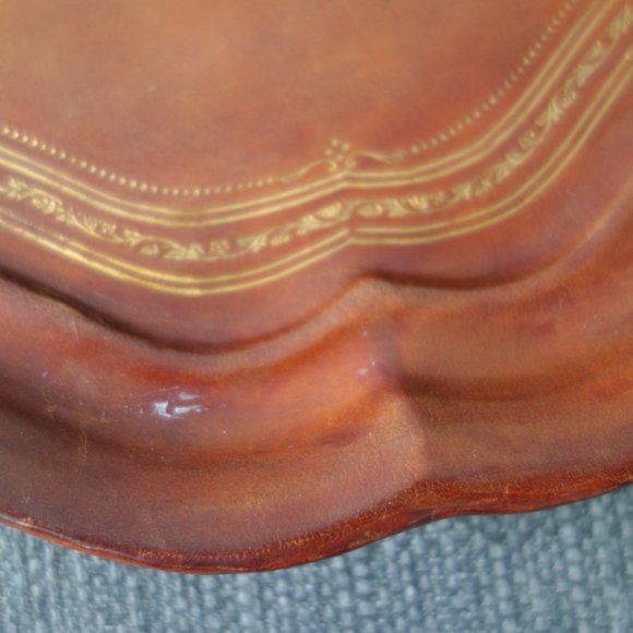 Vintage Genuine Calf Leather Wrapped Decanter and Tray Made in Italy - Picture 12 of 14